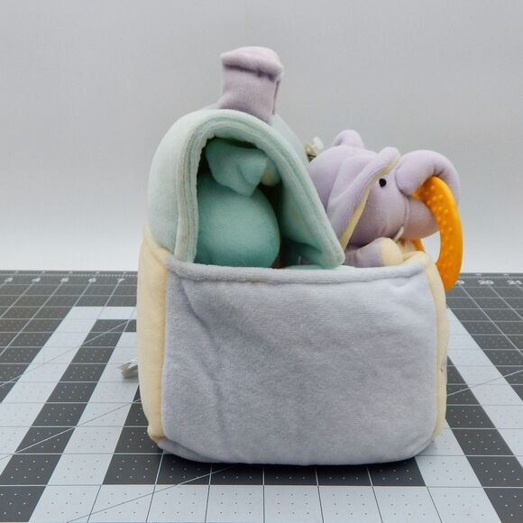 Dakin Applause Baby Soft Toy Box Pastel Plush 6 Inch Bunny Bear Elephant Teether - Picture 4 of 10